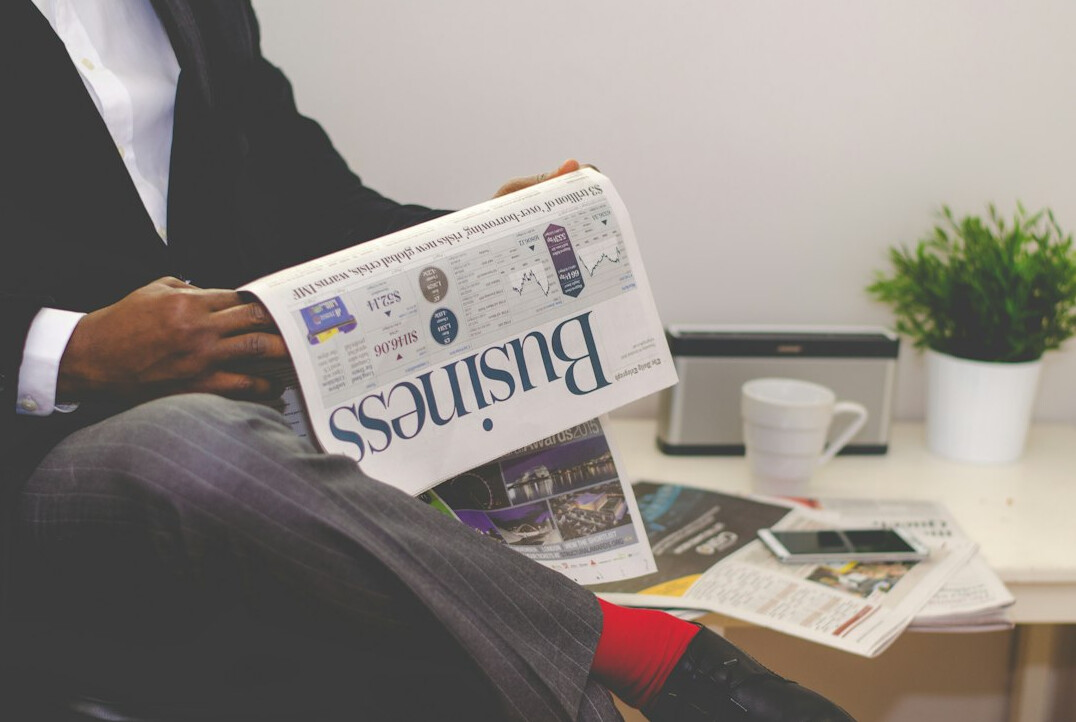 person reading news online
