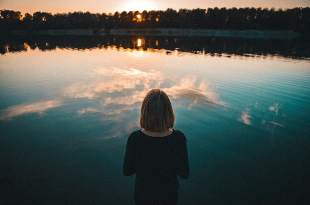 person reflecting alone